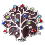 5pcs Brown Snap Button Jewelry 18mm Metal Rhinestone Buttons