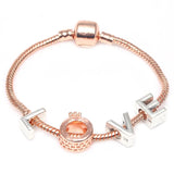 Crystal Charm Bracelet with Marano Beads for Women
