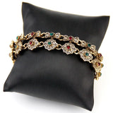 Vintage Bohemia Charm Bracelet Silver Flower Wrist Chain