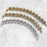 Vintage Bohemia Charm Bracelet Silver Flower Wrist Chain