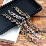 Vintage Bohemia Charm Bracelet Silver Flower Wrist Chain