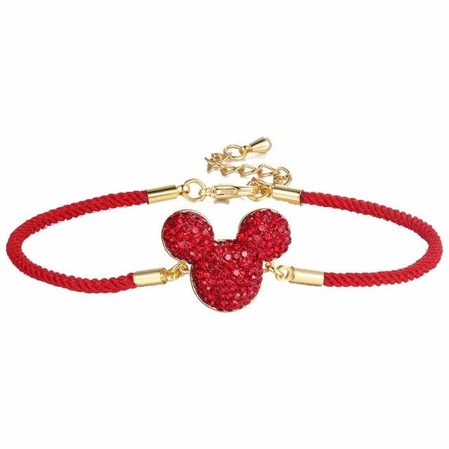 Mickey Stainless Steel Zircon Bracelet Christmas Wedding Gift