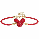 Mickey Stainless Steel Zircon Bracelet Christmas Wedding Gift