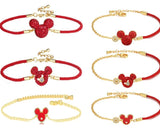 Mickey Stainless Steel Zircon Bracelet Christmas Wedding Gift