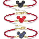 Mickey Stainless Steel Zircon Bracelet Christmas Wedding Gift