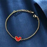 Mickey Stainless Steel Zircon Bracelet Christmas Wedding Gift