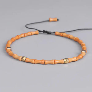 Olive Core Bamboo Bracelet Tibetan Buddhism Copper Bead Jewelry