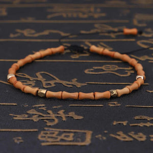 Olive Core Bamboo Bracelet Tibetan Buddhism Copper Bead Jewelry