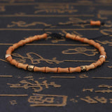 Olive Core Bamboo Bracelet Tibetan Buddhism Copper Bead Jewelry