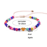 Hematite Heart Charm Bracelet Faceted Stone Adjustable Girl Bracelets