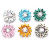 5pcs Crystal Rhinestone 18MM Snap Buttons for DIY Snap Button Jewelry