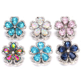 5pcs Crystal Rhinestone 18MM Snap Buttons for DIY Snap Button Jewelry