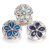 5pcs Crystal Rhinestone 18MM Snap Buttons for DIY Snap Button Jewelry