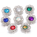5pcs Crystal Rhinestone 18MM Snap Buttons for DIY Snap Button Jewelry
