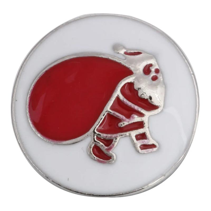 6pcs Christmas Snap Button 18mm 20mm Crystal Santa Claus Snowflake Hat Snaps