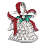 6pcs Christmas Snap Button 18mm 20mm Crystal Santa Claus Snowflake Hat Snaps