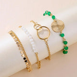 Bohemian Tassel Chain Bracelet Set for Women Girls