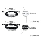 Love Bracelets for Couples, His and Her Wristband, Braided Rope Jewelry