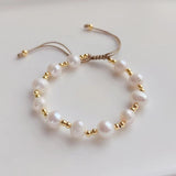 Freshwater Pearl Bracelet Polymer Clay Fall Winter Jewelry For Women Crystal Cha