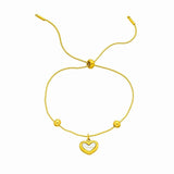 316L Stainless Steel Heart Charm Bracelet for Women Non-fading Jewelry