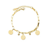 Stainless Steel Layered Pendant Bracelets for Women