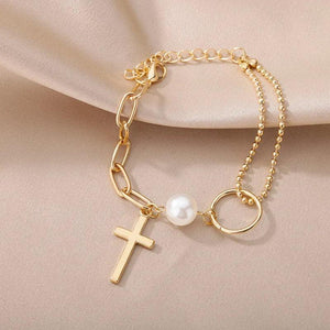 Stainless Steel Layered Pendant Bracelets for Women