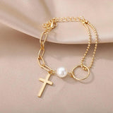 Stainless Steel Layered Pendant Bracelets for Women