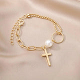 Stainless Steel Layered Pendant Bracelets for Women