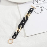 Matte Resin Link Chain Bracelets for Women Toggle Chain Jewelry
