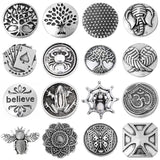 6pcs/lot Round Metal Snaps 18mm Snap Buttons for Leather Snap Bracelet