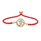 AUM OM Charm Bracelets Red Thread Religious Handicraft
