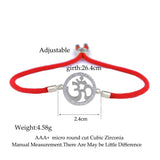 AUM OM Charm Bracelets Red Thread Religious Handicraft
