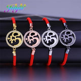 AUM OM Charm Bracelets Red Thread Religious Handicraft
