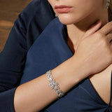 Roman CZ Zirconia Bracelet Wedding Rose Silver Chain Bracelet