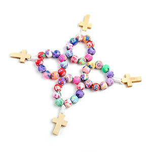 8mm Soft Ceramic Beads Rosary Thumb Bracelet for Women