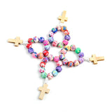 8mm Soft Ceramic Beads Rosary Thumb Bracelet for Women