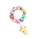 8mm Soft Ceramic Beads Rosary Thumb Bracelet for Women