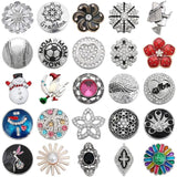 6pcs/lot Snap Buttons Jewelry Crystal Metal Fit 18mm Snap Button Bracelet
