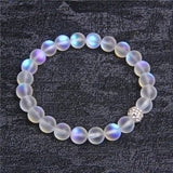Mermaid Glass Bracelet Matte Stone Jewelry Beads Northern Lights