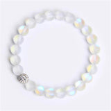 Mermaid Glass Bracelet Matte Stone Jewelry Beads Northern Lights