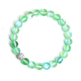 Mermaid Glass Bracelet Matte Stone Jewelry Beads Northern Lights