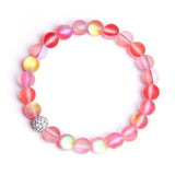 Mermaid Glass Bracelet Matte Stone Jewelry Beads Northern Lights
