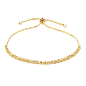 Adjustable CZ Tennis Bracelet Bangle, Wedding Jewelry