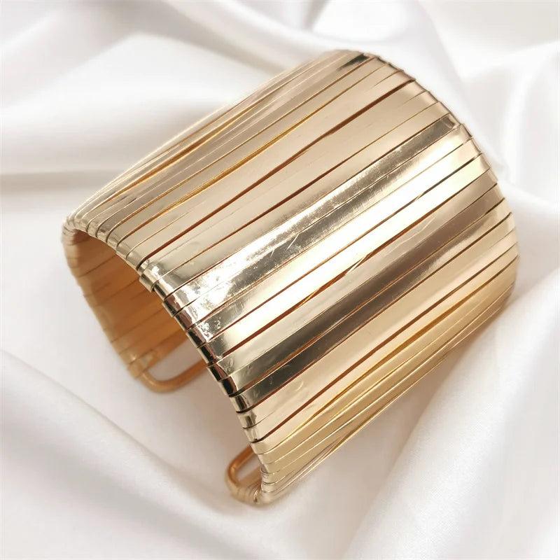 Luxury Weave Plated Cuff Bracelet for Women