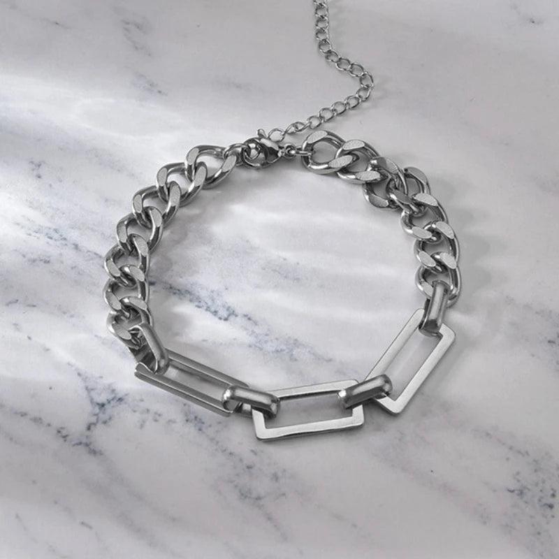 Titanium Steel Link Chain Bracelet For Men
