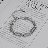 Titanium Steel Link Chain Bracelet For Men