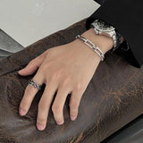 Titanium Steel Link Chain Bracelet For Men