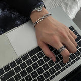 Titanium Steel Link Chain Bracelet For Men