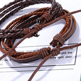 DAXI Leather Bracelet for Men Jewelry Charms Mens Accessories Gift