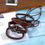 DAXI Leather Bracelet for Men Jewelry Charms Mens Accessories Gift